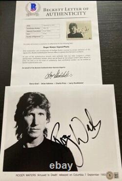 Roger Waters Pink Floyd Signed Promo 8x10 Photo Beckett BAS LOA COA Autograph