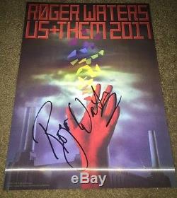Roger Waters Signed 2017 Us & And Them 3d Lenticular Tour Poster Pink Floyd Wow