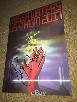 Roger Waters Signed 2017 Us & And Them 3d Lenticular Tour Poster Pink Floyd Wow