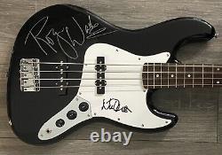 Roger Waters Signed Bass Pink Floyd Autographed Guitar + Nick Mason Signed Proof