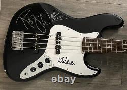 Roger Waters Signed Bass Pink Floyd Autographed Guitar + Nick Mason Signed Proof