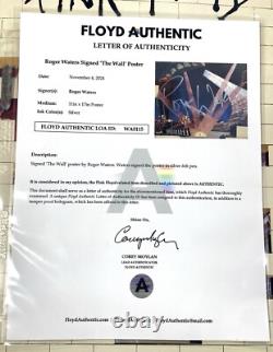Roger Waters Signed Pink Floyd The Wall 11x16 Thick Stock Poster PSA