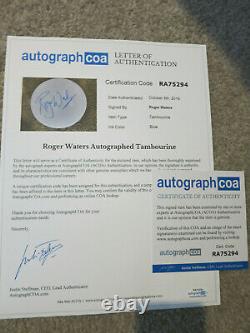 Roger Waters Signed Tambourine Proof! Pink Floyd Beautiful Autograph Acoa Cert