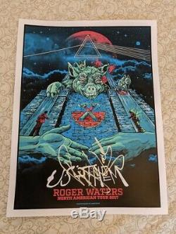 Roger Waters Signed official 2007 tour litho by Roger 18x24 Pink Floyd