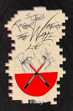 Roger Waters + Snowy White Autographed Pink Floyd The Wall Concert T-Shirt JSA