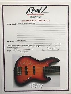 Roger Waters pink floyd signed guitar fender bass autographed exact proof photo