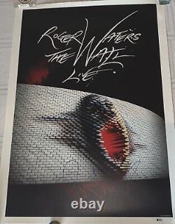 Roger Waters signed the wall print live pink floyd autographed beckett loa