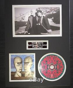 SIGNED DAVID GILMOUR POLLY SAMPSON 16x12 PINK FLOYD THE DIVISION BELL MONTAGE