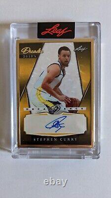 STEPHEN Steph CURRY & FLOYD MAYWEATHER Jr AUTO 2022 Leaf Decadence GOLD 1 of 1