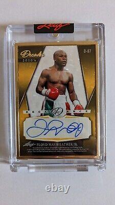 STEPHEN Steph CURRY & FLOYD MAYWEATHER Jr AUTO 2022 Leaf Decadence GOLD 1 of 1