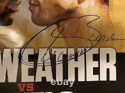 Saul Canelo Alvarez vs Floyd Money Mayweather Signed Richard Slone Boxing Poster