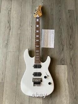 Sawtooth ST-M24 Electric Guitar with Floyd Rose, Satin White Signed by Batio