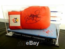 Signed MANNY PACMAN PACQUIAO Boxing Glove PROOF COA UFC MMA Floyd Mayweather