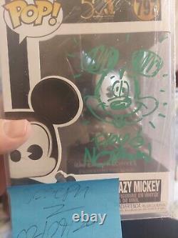Signed & Sketched Floyd Norman Mickey Mouse Funko Pop OC Celebrity COA