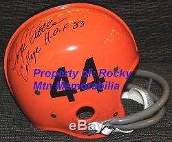 Signed Syracuse FLOYD LITTLE RK HELMET with College HOF