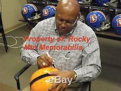 Signed Syracuse FLOYD LITTLE RK HELMET with College HOF