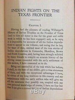 VERY RARE, Indian Fights on the Texas Frontier Floyd Holmes 1927 Signed HB