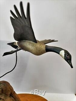 Vintage Original Signed Floyd A Broadbent Carved Miniature Canadian Goose Decoy