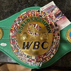 WBC World Boxing Championship Title Belt Signed by Floyd Mayweather Jr. JSA Cert