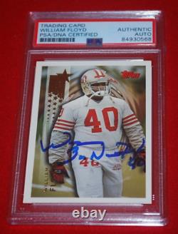 WILLIAM FLOYD SAN FRANCISCO 49ERS Signed 1994 TOPPS RC Rookie Card PSA Slabbed