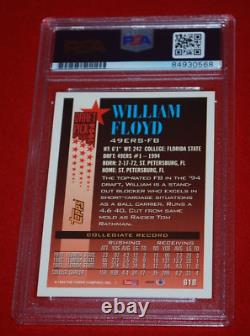WILLIAM FLOYD SAN FRANCISCO 49ERS Signed 1994 TOPPS RC Rookie Card PSA Slabbed