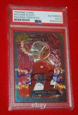 WILLIAM FLOYD SAN FRANCISCO 49ERS Signed 1995 TOPPS RC Rookie Card PSA Slabbed