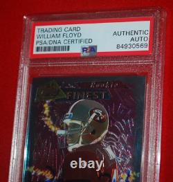 WILLIAM FLOYD SAN FRANCISCO 49ERS Signed 1995 TOPPS RC Rookie Card PSA Slabbed