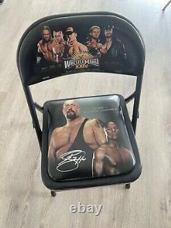 WWF WWE Wrestlemania XXIV 2008 Ringside chair Signed Floyd Mayweather Big Show