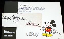 Walt Disney Carl Barks Signed BOOK Floyd Gottfredson MICKEY MOUSE IN COLOR #870