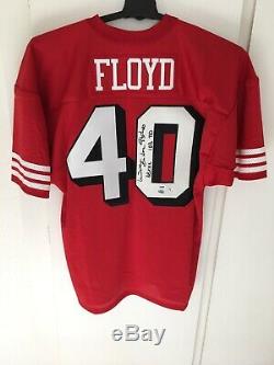 William Floyd Signed 49ers Throwback Jersey 1994 PSA Auto Inscribed 75th Anniver
