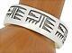 Women's Hopi Signed Floyd Namingha Museum. 925 Sterling Silver Cuff Bracelet