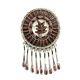 Zuni Handmade Sterling Silver Coral Needlepoint Pendant/Pin Floyd Etsate